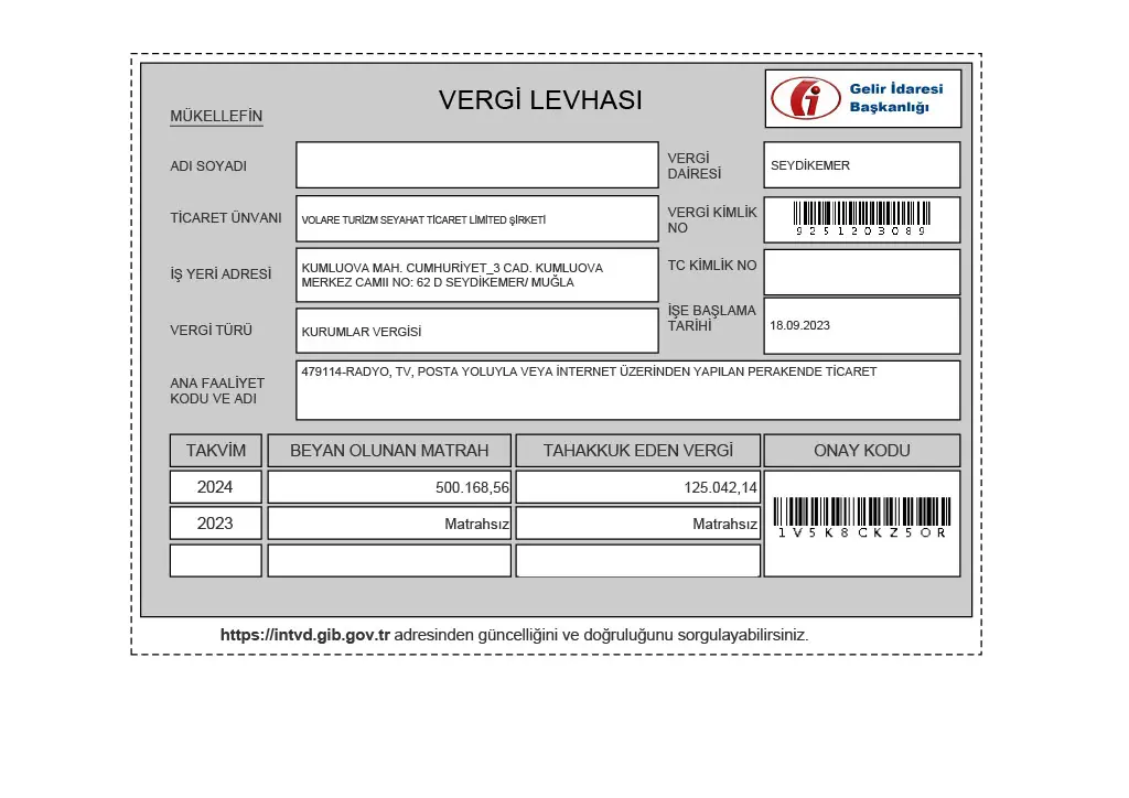 Vergi Levhası